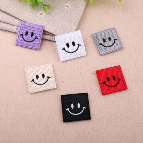 1Pic Cartoon Smiley Face Sewing Ironing Sticker On Cloth Garment Hat Accessories Computer Embroidery Badges Smile Patches