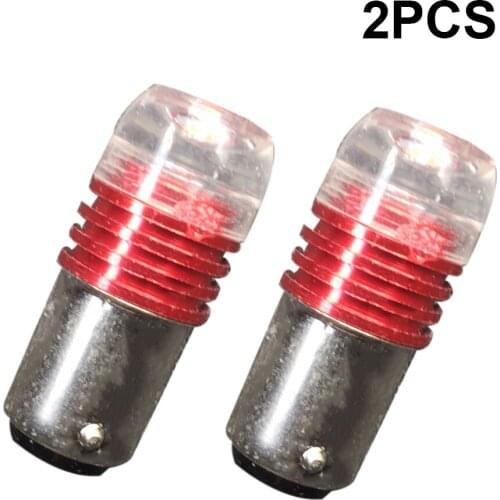 2 Pcs 12V 5W 1156 BAY15D Red Car LED Strobe Lamp 6SMD LED Bulbs Car Brake Turn Signal Tail Flashing Light