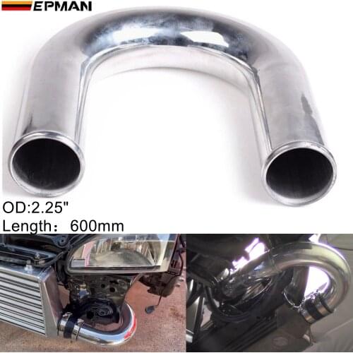 2pcs/unit 57mm 2.25" 180 Degree Aluminum Turbo Intercooler Pipe Tube piping L:600mm For AUDI A4 Passat EP-UP180-600-57