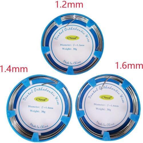 3 Rolls/Set Dental Round Stainless Steel Wire (1.2/1.4/1.6mm) Teeth Orthodontic Surgical Material