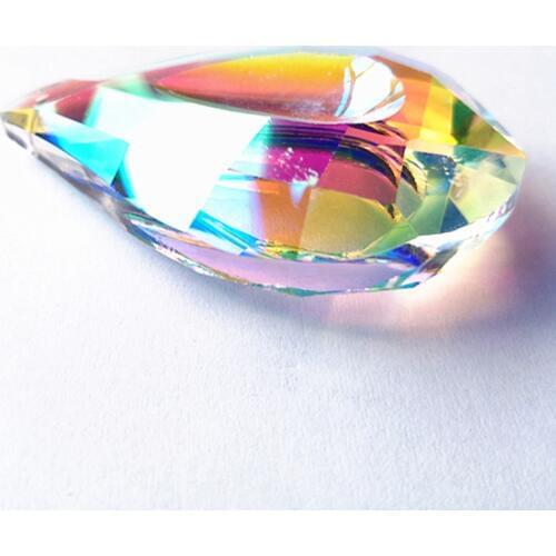 5pcs 76mm Colourful K9 Crystal Glass Chandelier Parts Pipa Pendant Cristal Window Suncatcher Fengshui Crafts DIY Home Decoration