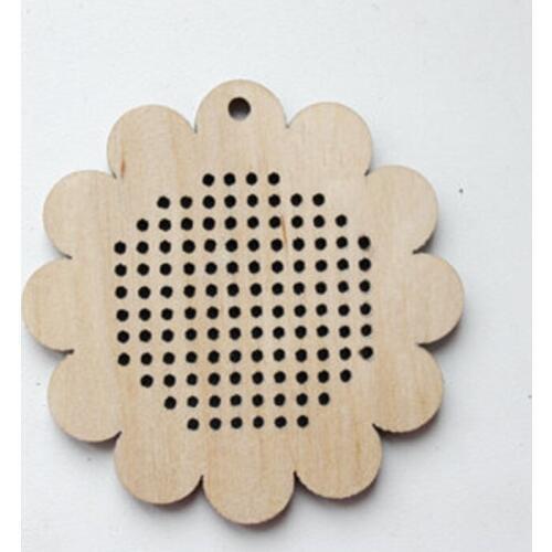50 pcs wood plaques blank cross stitch flowers cross stitch kit