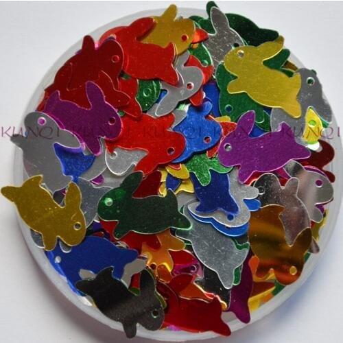 700Pcs/1200pcs/lot 15*18mm Rabbit Loose Sequins Beautiful Crafts for Sewing/Webbing Diy Accessory Kids DIY