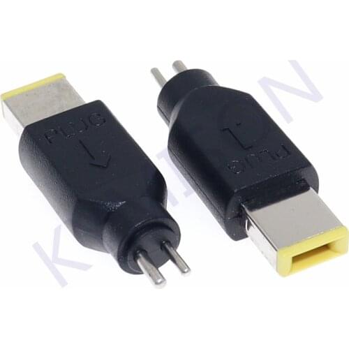 DC 2pin to Square plug Laptop Power Adapter Charger Connector Tip For Lenovo ThinkPad X1 Carbon T440p G40 X270 Notebook Charger