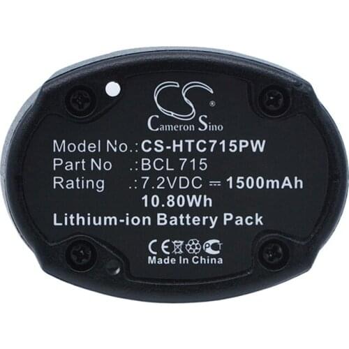 Cameron Sino Battery for Hitachi WH7DL fits Hitachi BCL 715 Power Tools Replacement battery BCL 715 1500mAh /10.80Wh Li-ion 7.2v