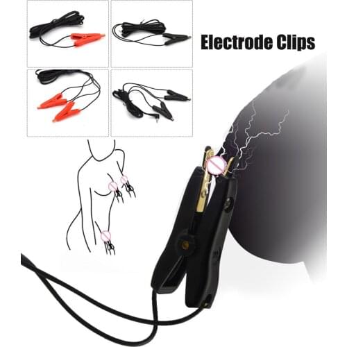 BDSM Electric Shock Accessory,Nipple Clamps Clitoris Clip Stimulator Labia Clips Sex Game Breast Massage Flirting Toy For Couple