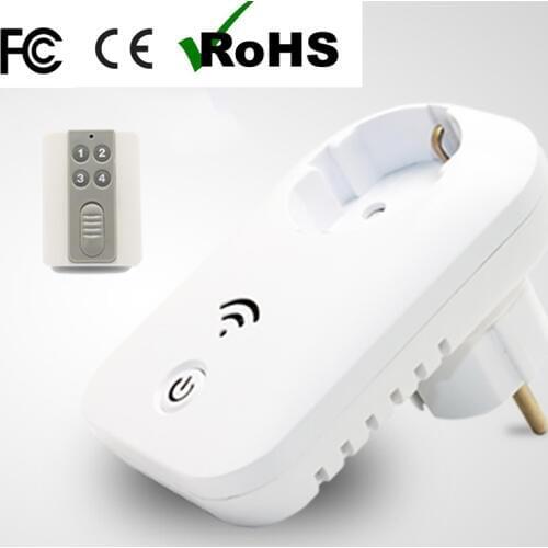 Free shipping Newly white Convenient style electric socket EU 16A socket plug high quality power socket with remote control