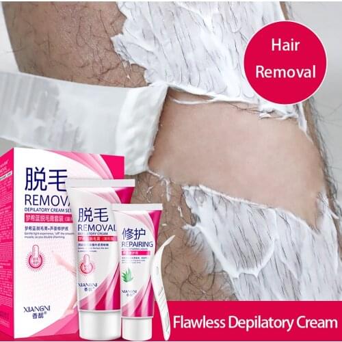 Flawless Depilatory Cream Painless Natural Hair Removal Cream Sensitive Skin Hair Remover Cream Non-Irritating Hair Remover