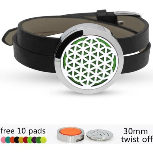 Bangle Bracelet wrap band for women kids jewelry Diffuser locket Stainless Steel Aroma Locket Magnetic Perfume 10Pads as gift