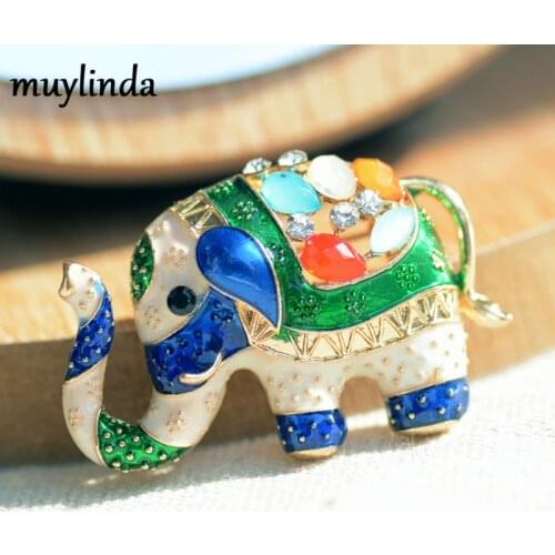 Muylinda Animal Enamel Pins Elephant Pin Brooches Fashion Sweater Clothes Pins Scarf Clip Gifts For Wome Accessories