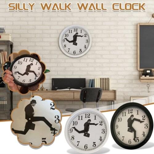 Ministry of Silly Walks Wall Clock Monty Python Flying Circus Perfect Capture Classic Wall Watch Funny Walking Silent Mute Clock