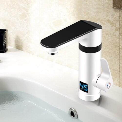 3000W 220V Instant Electric Faucet Kitchen Water Heater Faucet 3 Second Fast Heating Electric Tap with Temperature Display