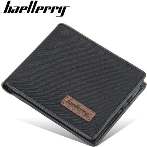 Canvas Wallet Mens Purse Fashion Coin Pocket Wallet Without Zipper Portfolio Clutch Wallet Multi-function Card Purse