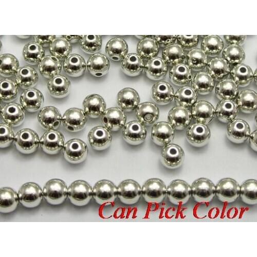Jty56 4mm 8000pcs/lot silver Gold acrylic resin beads For Chunky Jewelry for DIY bracelet cross Loose beads