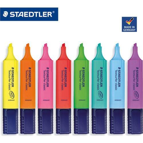 1pcs STAEDTLER 364 Highlighter Pen Oblique Head Marker Pen Poster Pen New Macaron Color Department Student Office Use