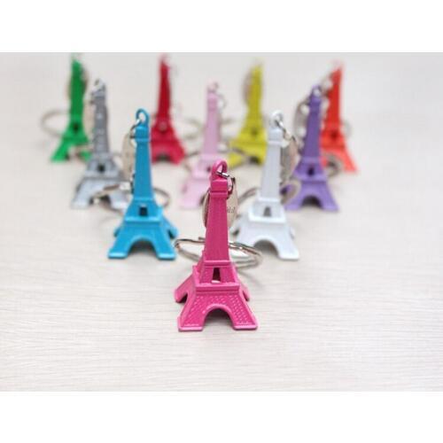 Fashion Original New Colorful Eiffel Tower Keychain For Women Vintage Tower Charms Key Ring Female Jewelry Souvenirs Gift