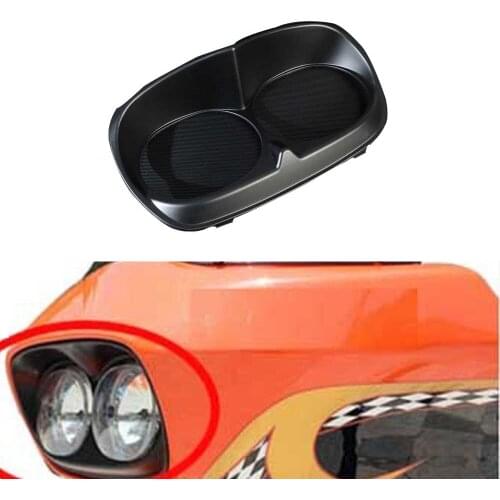 Motorcycle Dual Headlight ABS Fairing Trim Bezel Scowl Cover Fit For Harley Touring Road Glide Custom CVO FLTR FLTRU 1998-2013