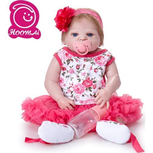 57cm Full Vinyl Soft Silicone Body Dolls Reborn Babe Toys Birthday Christmas Gifts Newborn Baby Brinquedos Action Figure Toys