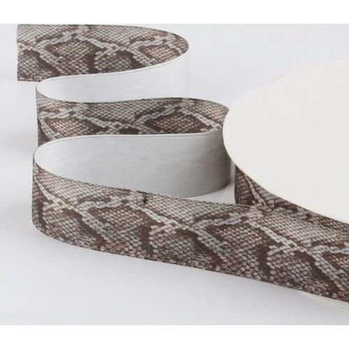 New 2.5cm Snake Skin Ribbon Home Textile Garment Bags Shoes Crafts DIY Apparel Sewing Fabric Ribbons For Decoration