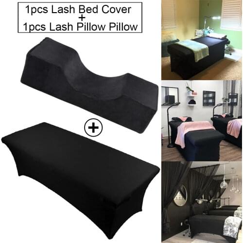Professional Lash Pillow Soft Eyelash Extension Pillow Makeup Salon And Elastic Sheet Lash Bed Cover Grafting Eyelashes Make Up