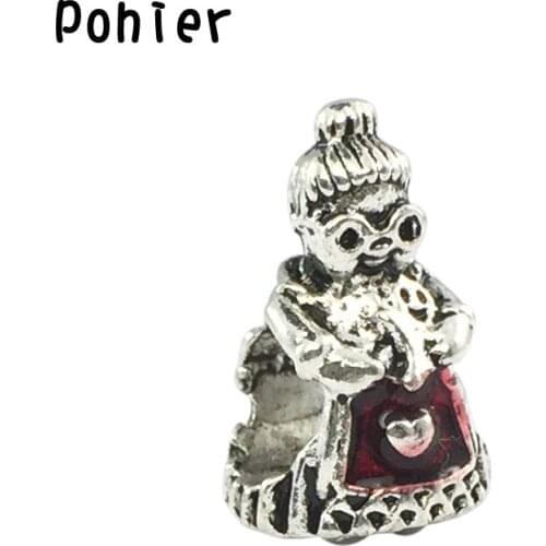 Christmas Granny Charm European Beads Fit Charms Bracelets&Bangles Necklace DIY Fashion Jewelry
