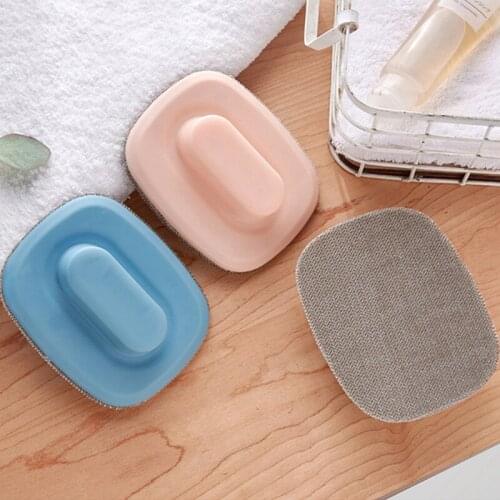 Kitchen Bathroom Toilet Cleaning Magic Sponge Glass Wall Cleaning Bath Brush Handle Sponge Ceramic Window Lock Clean Brush