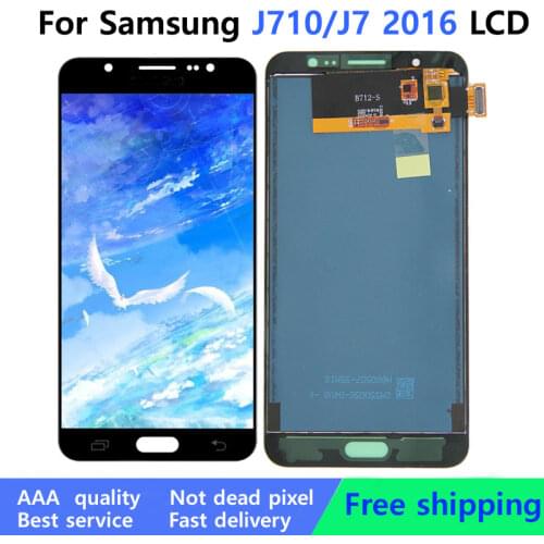 Coreprime 100% AMOLED Replacement LCD Touch Screen Digitizer Assembly for Samsung Galaxy J7 2016 J710 J710F J710M J710Y+Tools