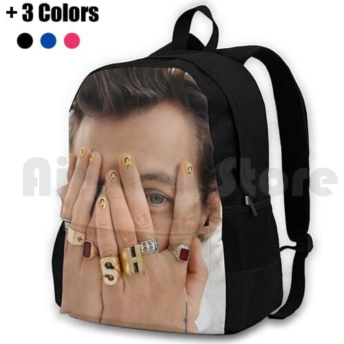 Style Eye Outdoor Hiking Backpack Waterproof Camping Travel Pop Music Album Cover Harry Vintage Ring Eye