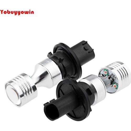 2pcs Amber Error Free PH24WY 7014 12272 LED Light Bulb Front For Audi Cadillac GMC Buick Lincoln Porsche Saturn Saab