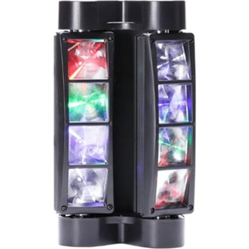 Mini LED 8x10W RGBW Moving Head Light LED Spider Beam Stage Lighting DMX 512 Spider Light Good for DJ Nightclub Party