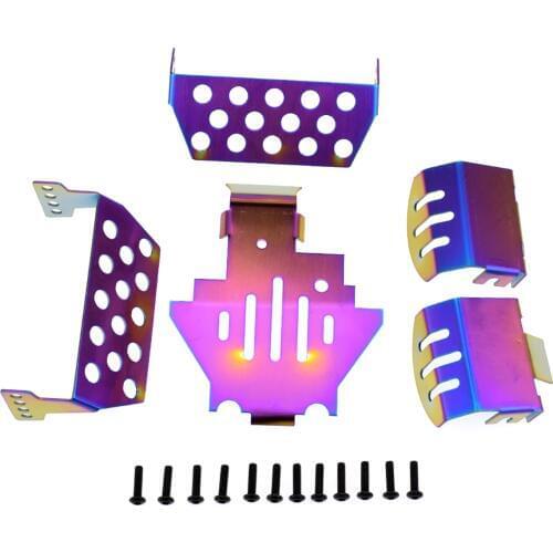 TRX4 TRX-4 T4 RC remote control car Bumper protection Plate upgrade accessories Stainless Colorful chassis armor guard plate