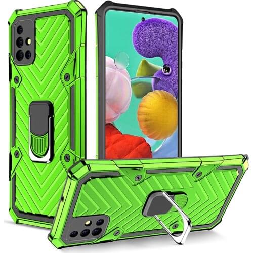 Shockproof Armor Magnetic With Finger Ring Stand Phone Cases For Samsung Galaxy A51 a31 A21s 360 Degree Rotating Kickstand Cover