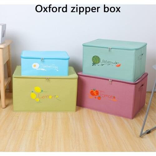 Zipper Organizer Portable Folding Clothes Wardrobe Closet Kid Toy Quilt Storage Box Pillow Blanket Dust Boxes Household Items