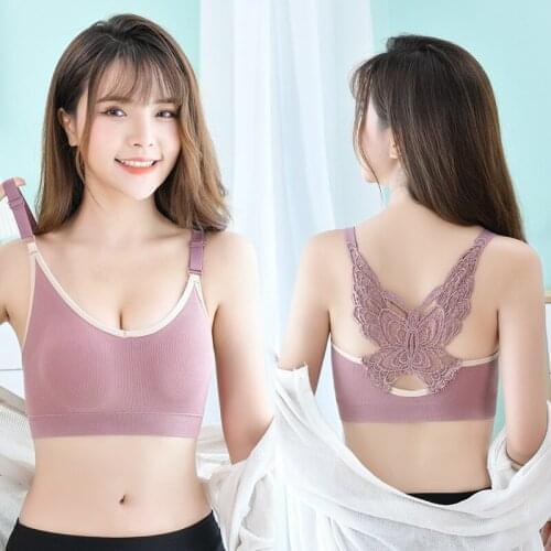 Plus Size Bras For Women Seamless Women Bra Comfort Breathable Bralette Beauty Back Butterfly Push Up Bra Wireless Underwear