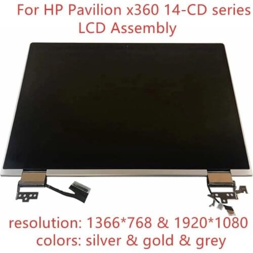 Free shipping For HP Pavilion X360 14-CD series Top half set LCD Display Touch screen Glass Digitizer Assembly Pavilion 14 cd