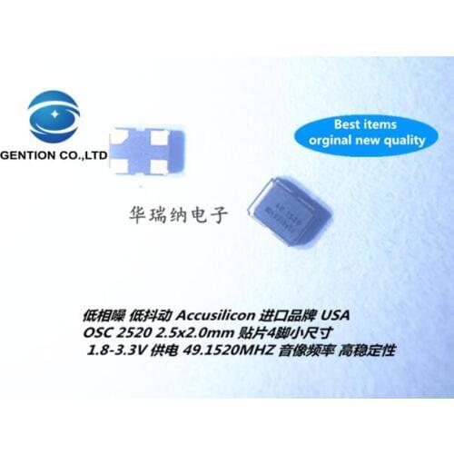 10pcs 100% orginal new AS318 ACCUSILICON 2520 Active SMD Crystal 2025 49.152M 49.1520MHZ