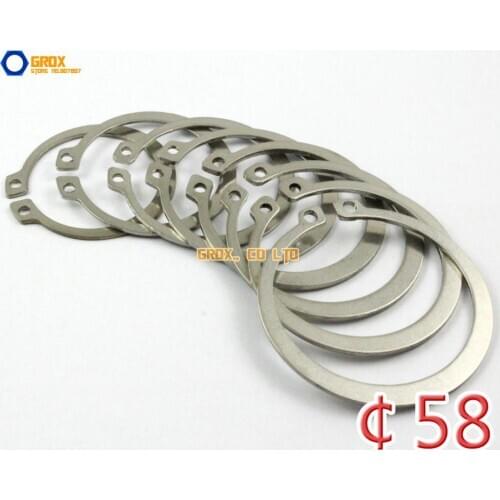 10 Pieces 58mm 304 Stainless Steel External Circlip Snap Retaining Ring