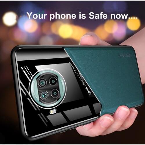 Car Magnetic case For Xiaomi Mi 10T Lite 5G case Mi 10T Pro Mi10 silicone soft bumper mirror leather cover for Poco X3 NFC X3NFC