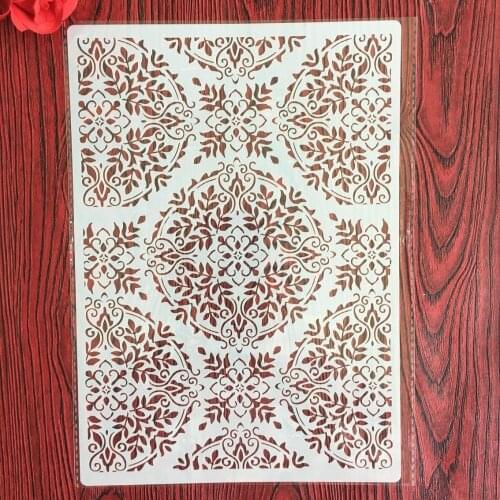 CraftArtGo DIY flower Stencils Painting Scrapbook Coloring Cake decorating sugar powder sieve printing mold printing table