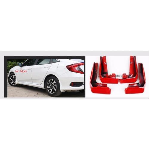 FOR HONDA CIVIC 2016 2017 2018 ALL NEW 4-DOOR SEDAN MUDFLAPS MUD FLAP FLAPS SPLASH GUARD MUDGUARDS FRONT REAR FENDER MOLDED SET