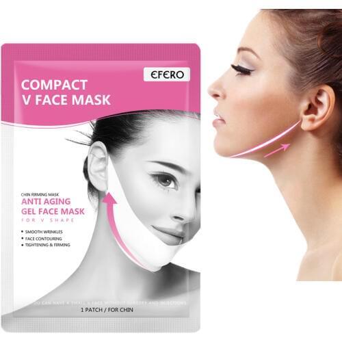 EFERO Compact V Face Mask Bandage Face Lift Tool Chin Cheek Lift Up Slimming Mask Beauty Face Shaper Anti Aging Moisturizing
