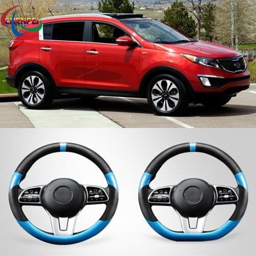 Four Seasons Universal Car Steering Wheel Cover For KIA Series Sportage R K5 K7 Sorento Forte Soul Car Accessories