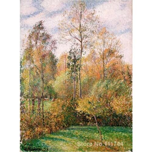 Impressionist art Autumn Poplars Camille Pissarro paintings High quality Hand painted