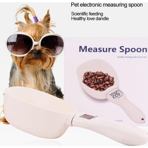 2020 Pet Food Scale Cup For Dog Cat Feeding Bowl Spoon Kitchen Portable Pet Scoop For Measuring Food With Led Display 800g/1g