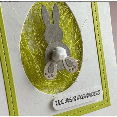 Mmao Crafts Metal Steel Cutting Dies New Easter cute bunny butt Stencil For DIY Scrapbooking Paper/photo Cards Embossing Dies