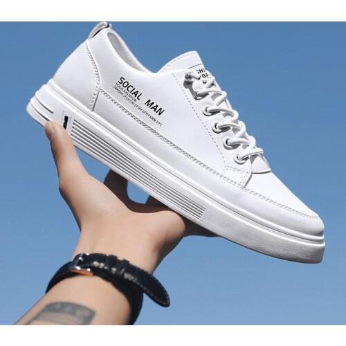 2021 Mens Shoes Spring New Four Seasons Large Size Sports Shoes Fashion Trend Mens Casual White Shoes Trendy Shoes