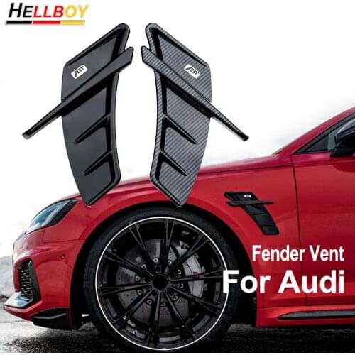 Carbon Fiber Car Body Side Fender Vent Trim Decal Sticker For AUDI A6 C6 C5 Q3 Q5 Q7 A3 8V 8P A4 B8 B9 B7 B6 Sline Accessories