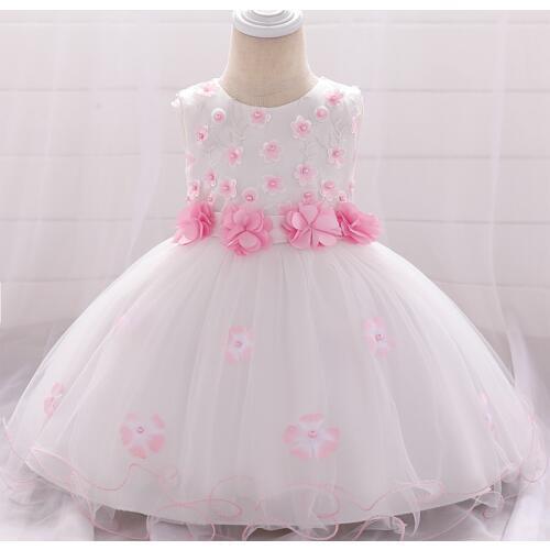 2021 Toddler Child Gown Newborn Christening Dress For Baby Girl Dresses Party And Wedding Princess Dress Girls 2 1 Year Birthday