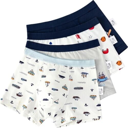 Full Cotton Cartton Boys Boxer Underwear Graphic Boy Shorts Child Bottoms Kids Clothes for 3 4 6 8 10 12 14 Years Old OKU203011