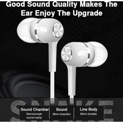Wired Earbuds Headphones 3.5mm In Ear Earphone Earpiece With Mic Stereo Headset 5 Color For Samsung Xiaomi Phone Computer